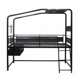 XROCKER CONTRA MID-SLEEPER GAMING VÅNINGSSÄNG MED VÄNDBAR PROFIL - SVART OCH CAMO