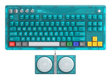 8BitDo Retro 87 Mechanical Keyboard Clear Blue – Tastatur og dobbelte knapper forfra