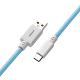 CableMod Pro Coiled Keyboard Kabel USB A Till USB Typ C, Blueberry Cheesecake - 150cm