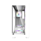 Datorfodral Darkflash DS900 (vit) + 7 ARGB-fläktar