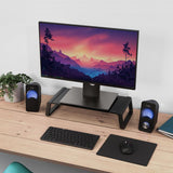 TRUST MONTA GLASS MONITOR STAND - SVART