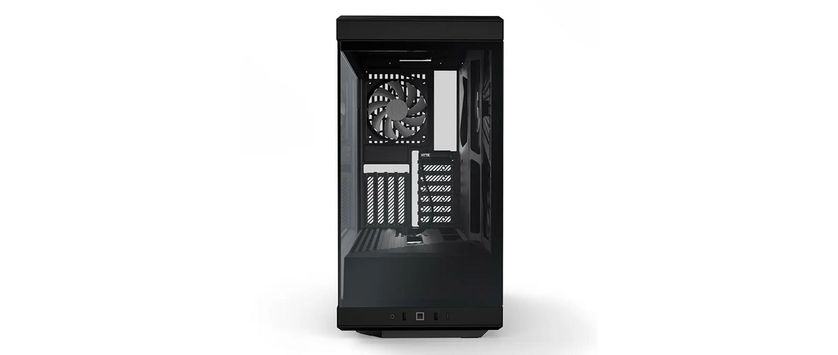 HYTE Y40 Black Miditower - Panoramic Glass View - Inkluderad PCIe 4.0-stigkabel - 2 InkluderadeFläktar