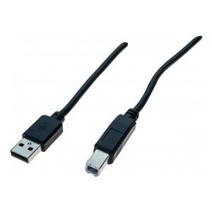 EXC USB 2.0 A/B Sladd Svart 5m