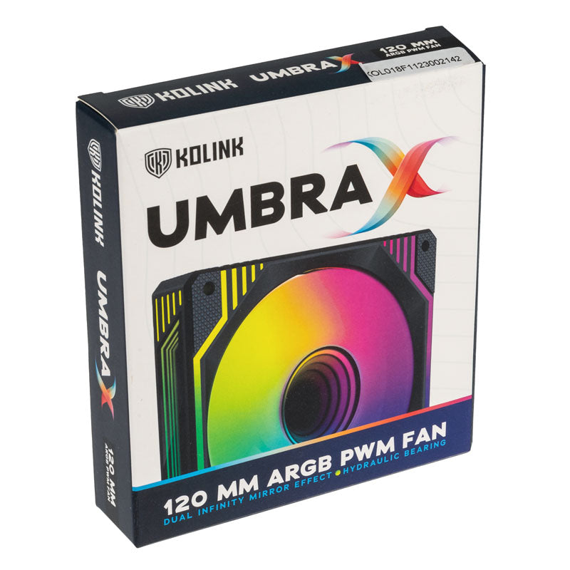 Kolink Umbra X 120mm ARGB PWM Fläkt 3-pack - Svart