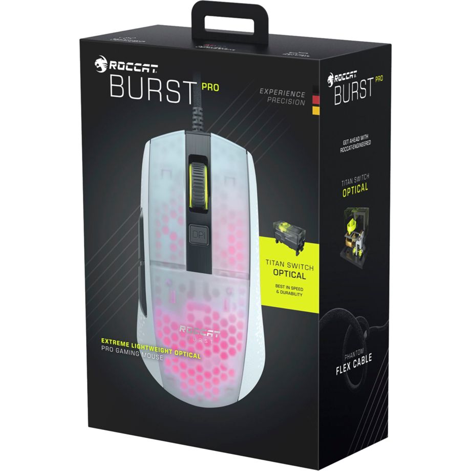 Roccat Burst Pro White RGB Gaming Mus