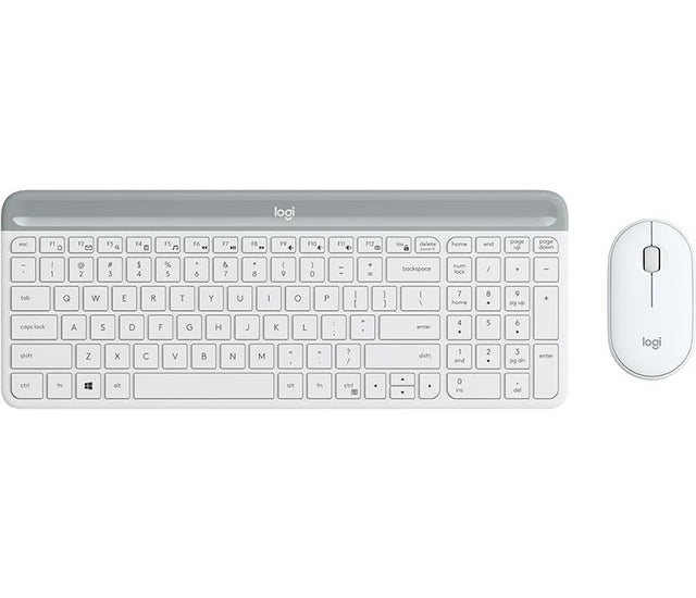 LOGITECH Slim Wireless Keyboard and Mouse Combo MK470 - OFFWHITE - NORDIC Logitech