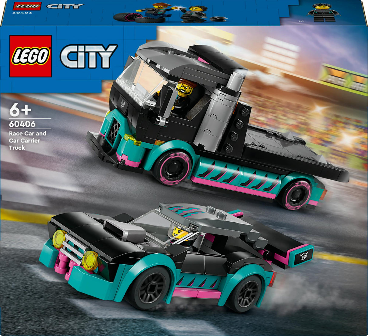 LEGO 60406 City Car Transporter with Racing Car, construction toy LEGO