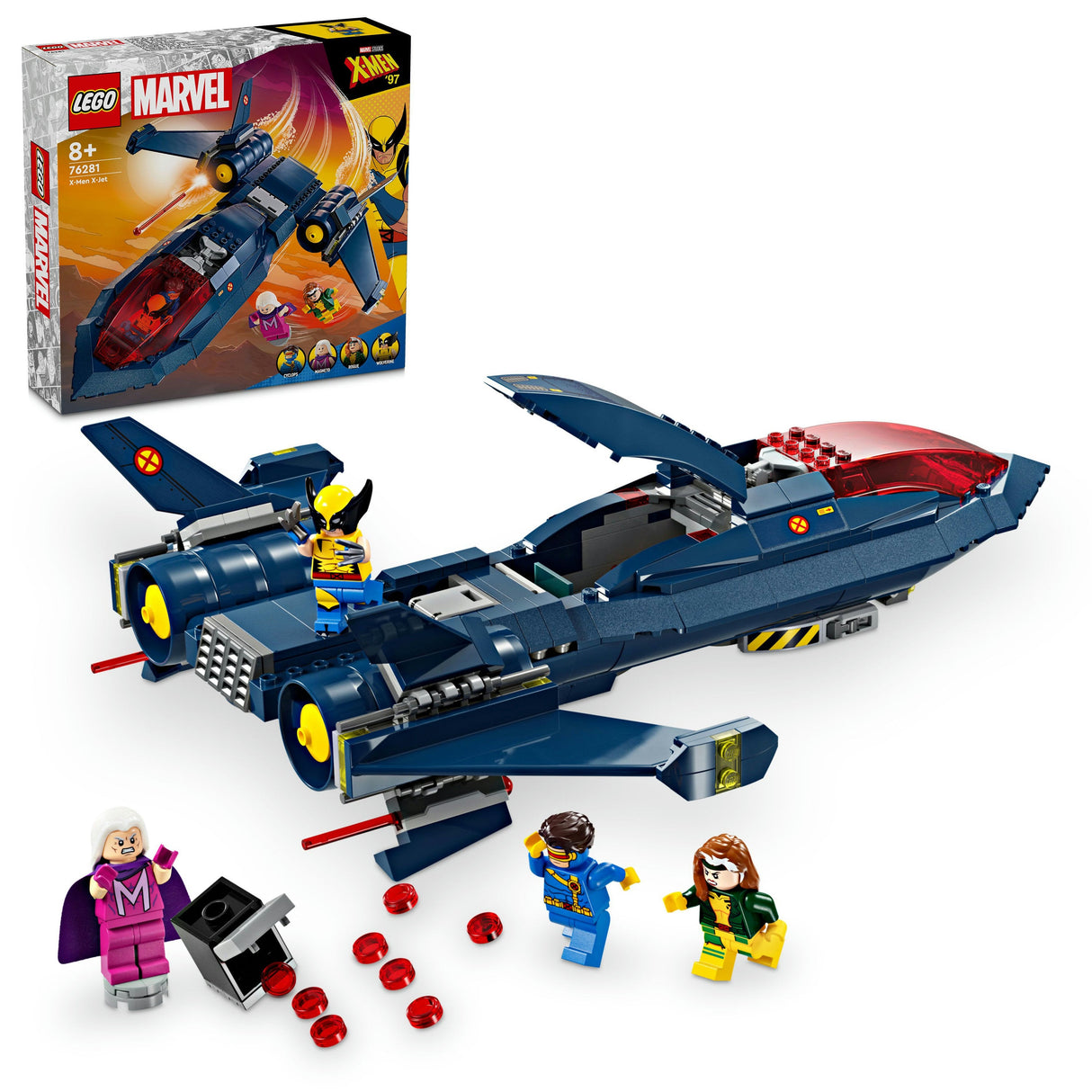 LEGO 76281 Marvel Super Heroes X-Men&#039;s X-Jet, Byggleksakssats