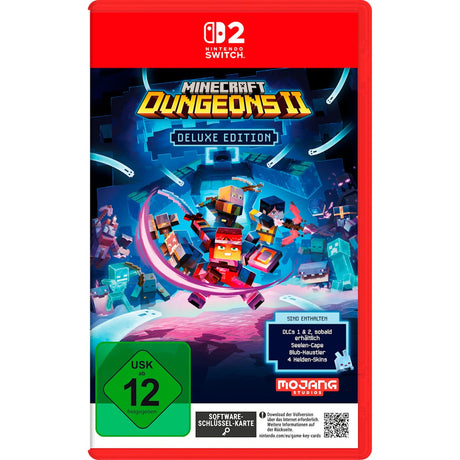 Minecraft Dungeons II Deluxe Edition – fysisk Nintendo Switch 2-udgave med tysk omslag