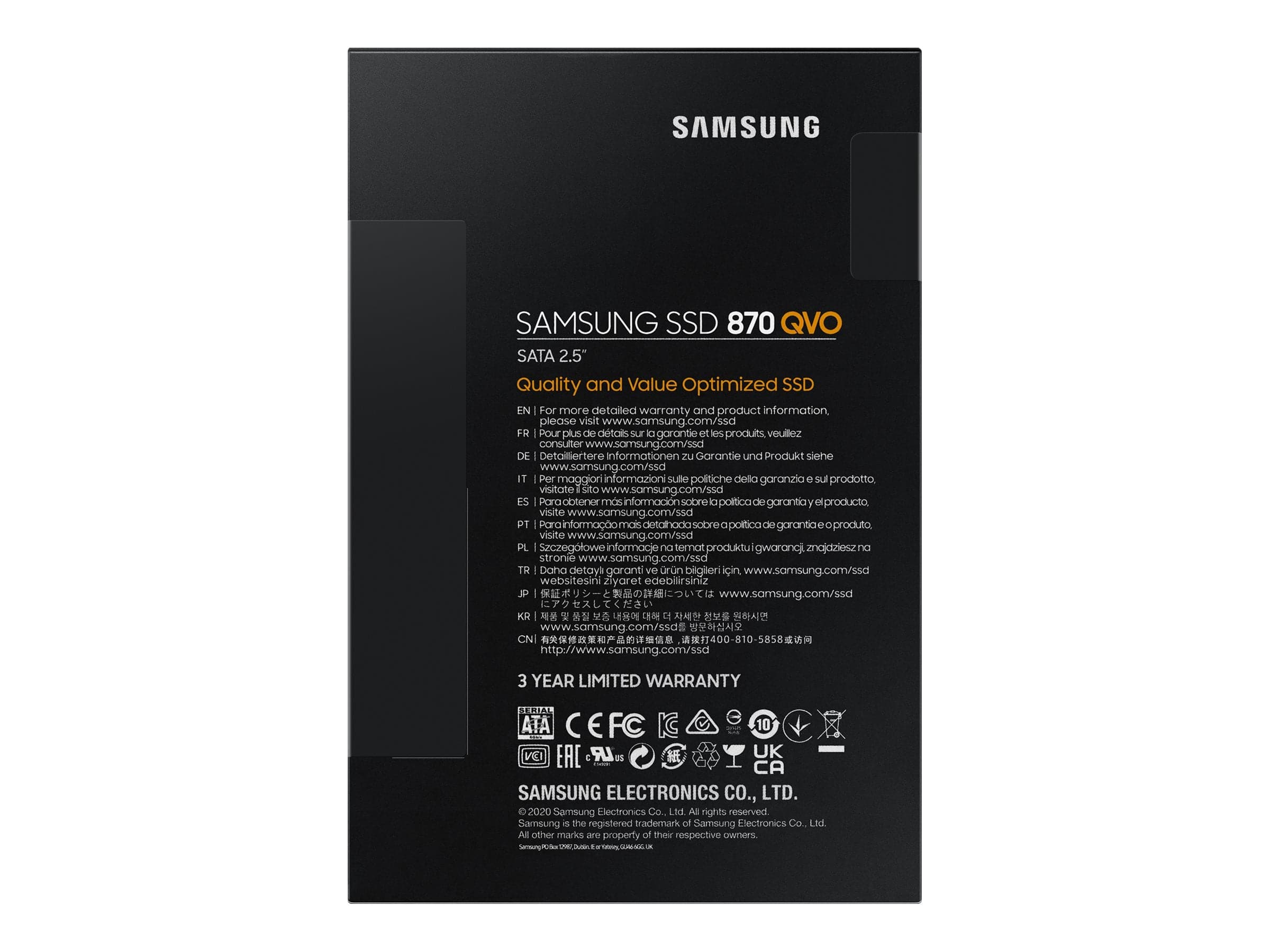 Samsung 870 QVO SSD MZ-77Q2T0BW 2TB 2,5" SATA-600