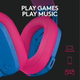 Logitech - G435 Lightspeed Wireless Gaming Headset - Blå