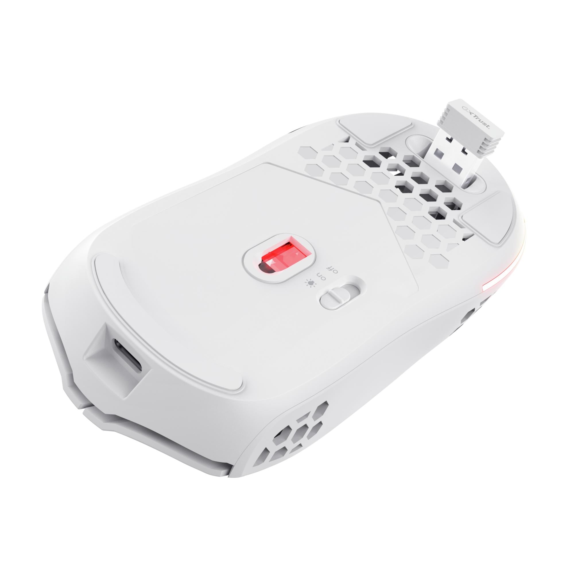 TRUST GXT929W HELOX TRÅDLÖS LÄTTVIKTSMUS - VIT