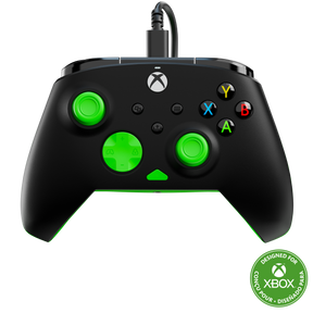Turtle Beach Rematch Core Wired – Xbox/PC, sort/grøn – Sort/grøn controller med Xbox-logo