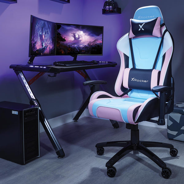 X-Rocker Agility Sport eSports gamingstol – Bubblegum