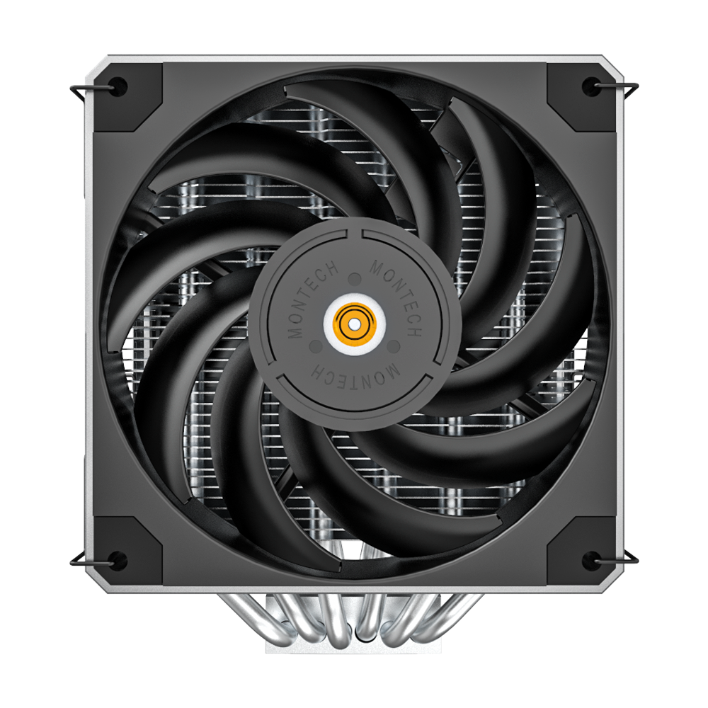 Montech Metal DT24 Base - CPU-kylare, 2x 120 mm PWM-fläktar, LGA1700 + AM5-stöd, 270W TDP