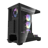 Darkflash DS900 computer kabinet (sort) + 7 ARGB blæsere Darkflash
