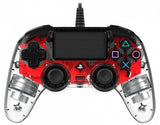NACON Wired Compact Controller – Rød Transparent Gamepad til PS4 & PC