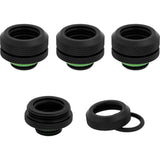 CORSAIR Hydro X Series XF Hardline 14mm OD Fitting Kølevæske system tilpasning 4-pack Sort
