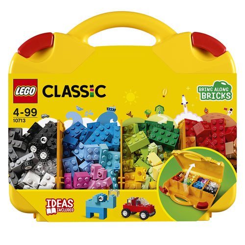 LEGO Classic 10713 – Kreativ kuffert – Gul sorteringskuffert set forfra