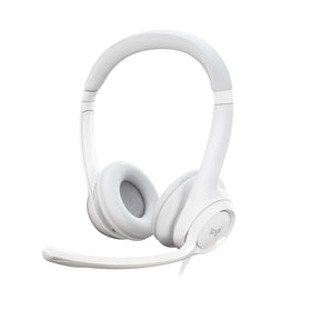 Logitech - H390 Wired Headset for PC/Laptop, Stereo Headphones with Noise Cancelling Microphone, USB-A WHITE Logitech