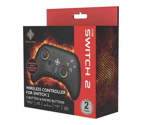 Wireless Switch 2 controller with C-button, RGB, black deltaco_gaming