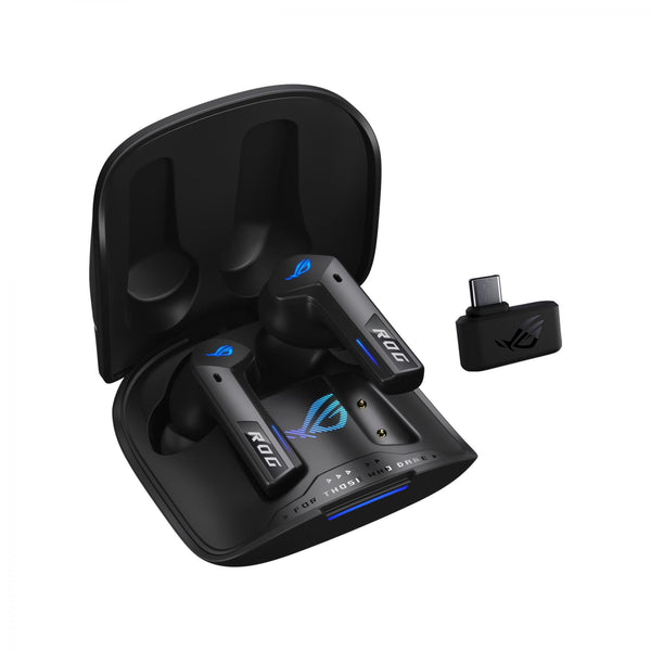 ASUS ROG Cetra True Wireless SpeedNova Hörlurar, 2.4 GHz & Bluetooth 5.3 - Svarta