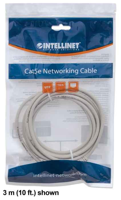 INTELLINET Patchkabel RJ45 U/UTP Cat6 2.00m Hebelschutz grau Intellinet