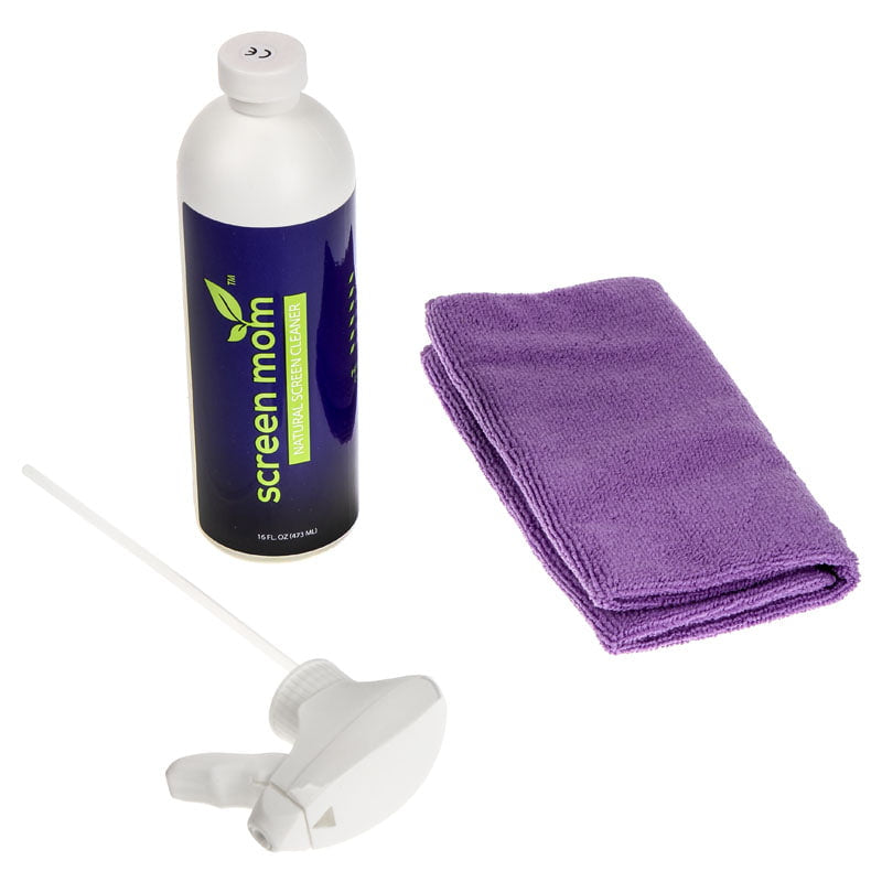 IT Dusters ScreenMom Skärmrengöring - 475ml, Baserad På Naturlig Växtingrediens, 40 Cm Lila Mikrofiberduk Ingår