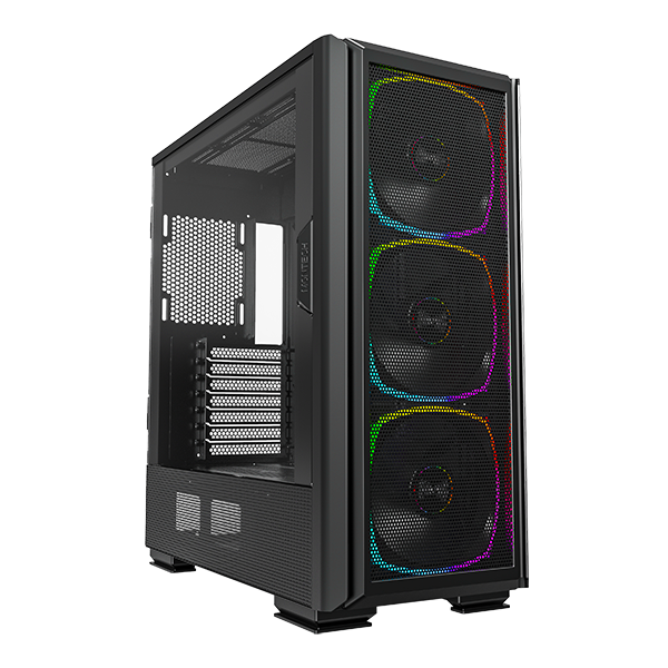 Montech Sky Two GX Black - Midi-torn, E-ATX, 3x ARGB PWM-fläktar