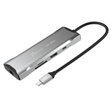 j5create – 4K/60 Hz USB-C mini-dock med 10 Gbit/s USB – Porte set skråt