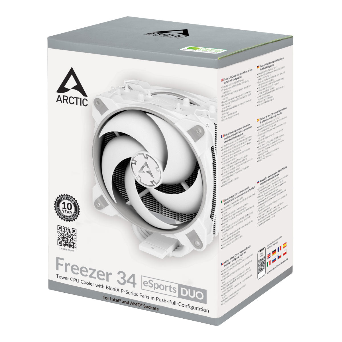 ARCTIC Freezer 34 ESports DUO Processorkylare 1-pack Grå Vit 120 Mm