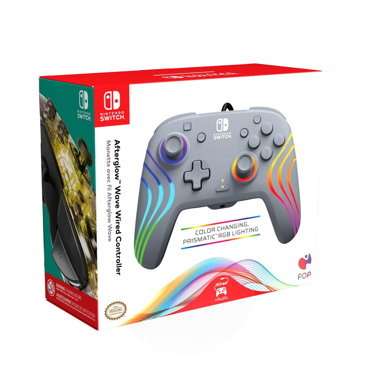 PDP Afterglow Wave Wired Controller Grå Switch