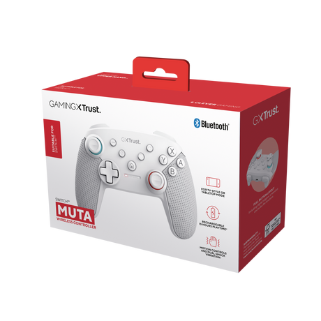 Trust GXT 1246W Muta – trådløs Switch-controller, hvid – produktfoto