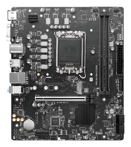 MSI PRO H610M-E DDR4 bundkort - LGA1700, micro-ATX