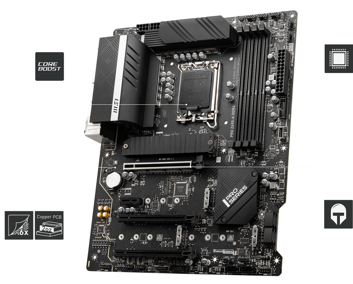 MSI PRO Z690-A DDR4 ATX LGA1700 Intel Z690