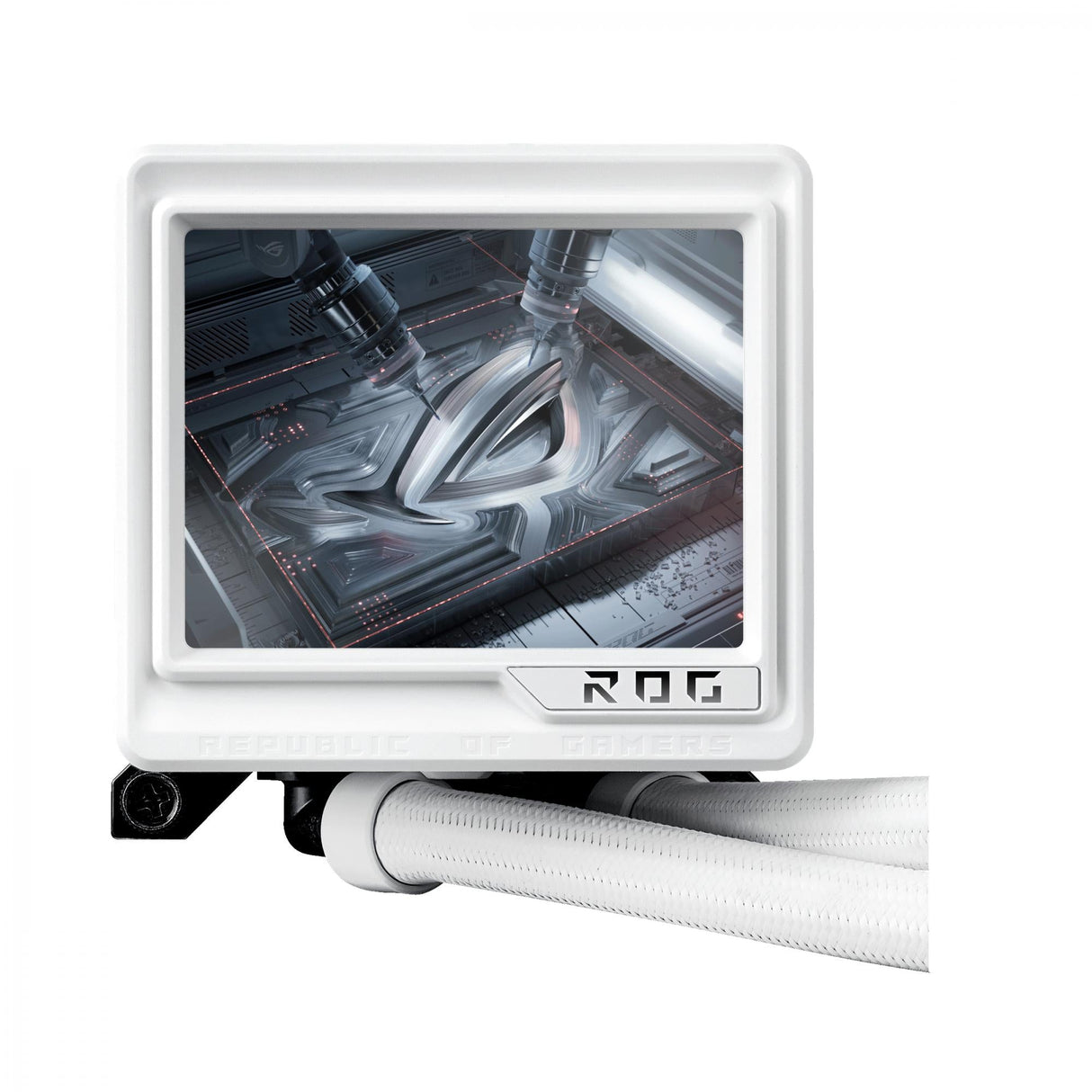 ASUS ROG RYUJIN III 360 ARBG EXTREME WHITE LCD AiO Liquid Cooler w. 3.5" LCD, Asetek Gen8 pump ASUS