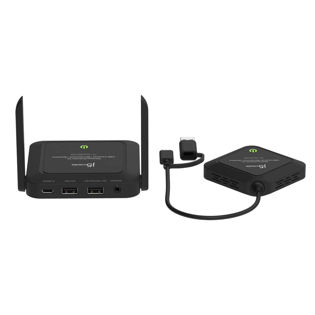 J5 WIRELESS EXTENDER FOR USB CAMERAS, MICROPHONES & SPEAKERS J5