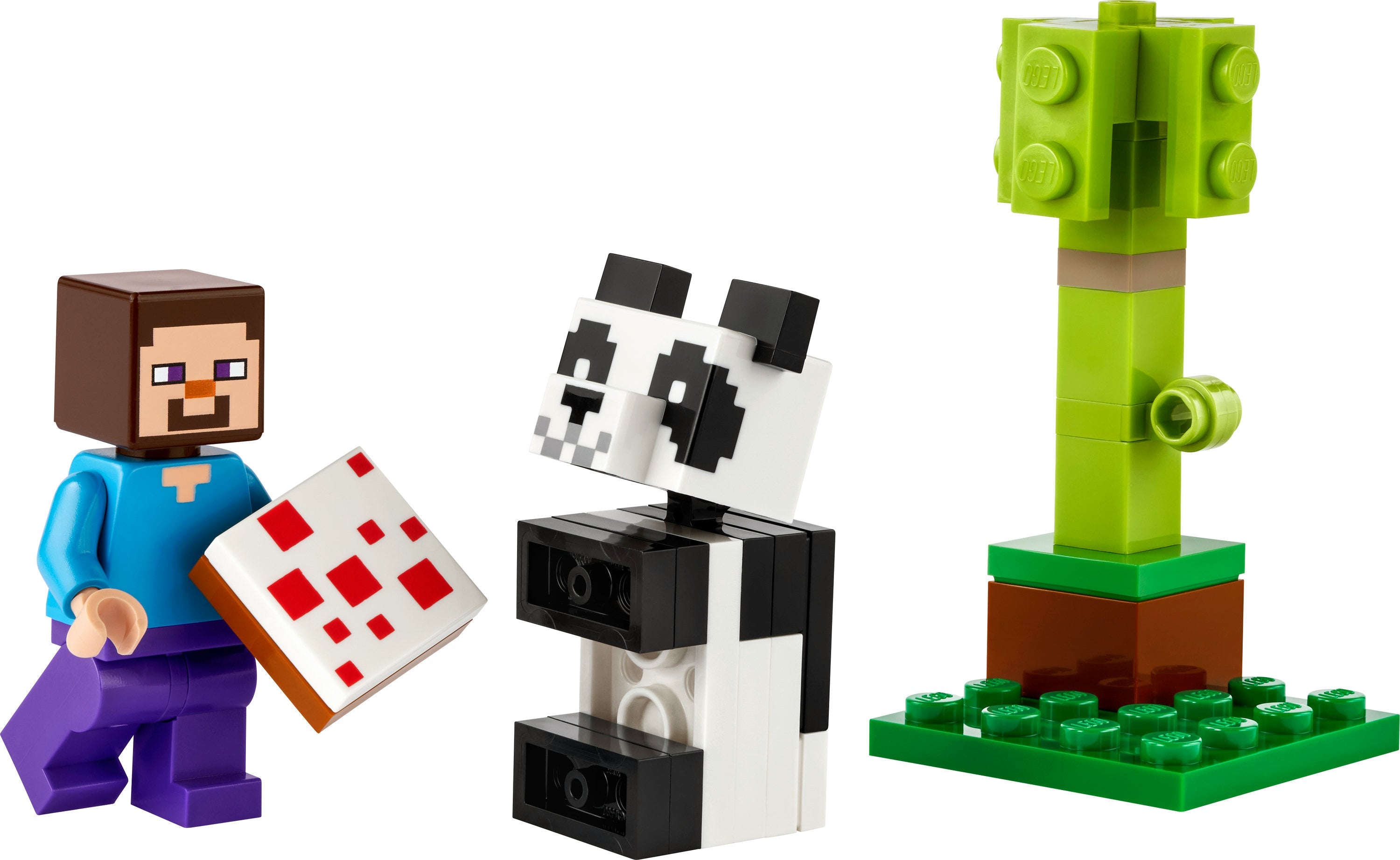 LEGO 30672 Minecraft Steve Med Baby Panda, Byggleksak