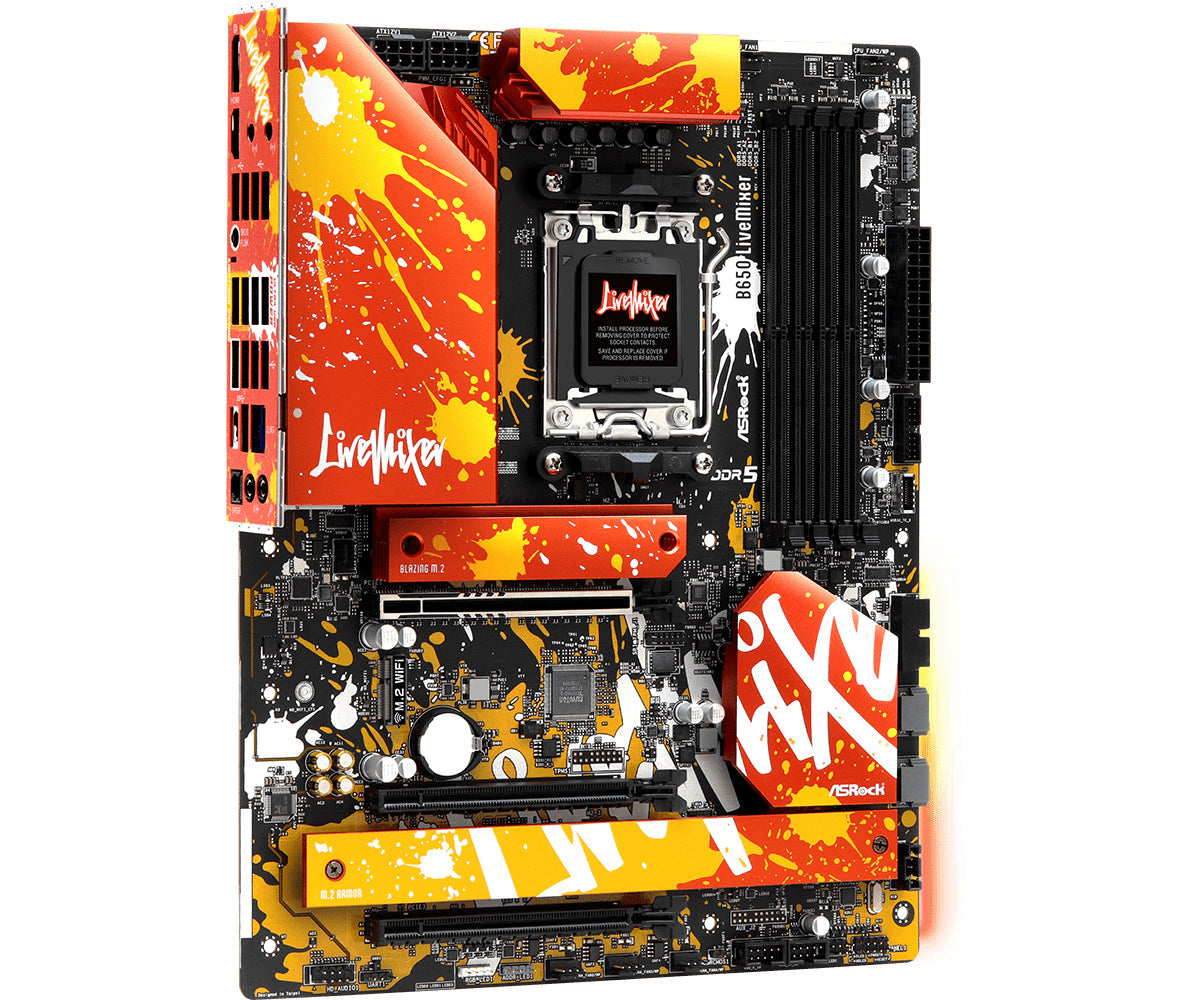ASRock B650 LiveMixer (moderkort, AMD AM5, 90-MXBJ50-A0UAYZ)