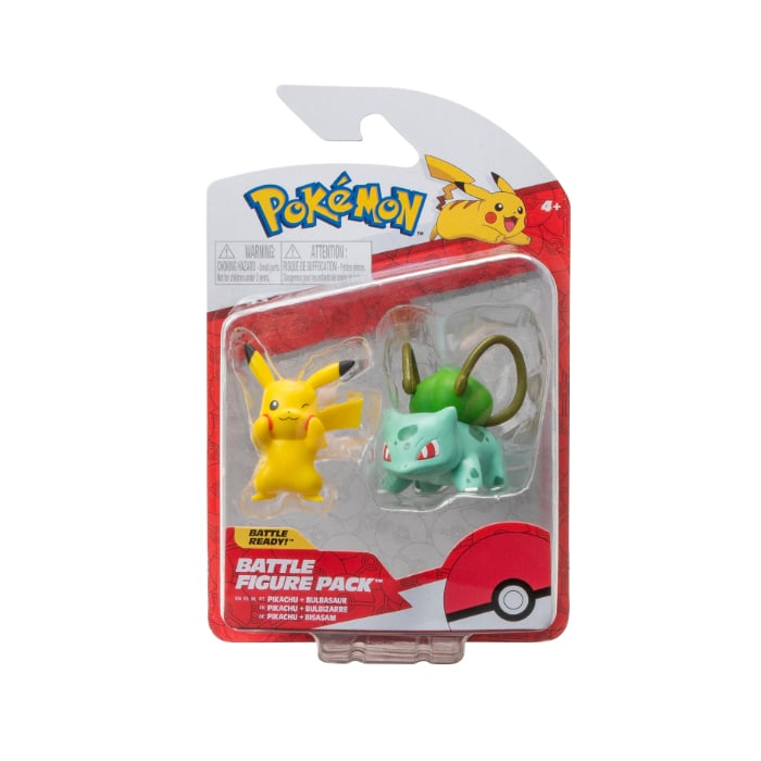 Pokemon - BATTLE FIGURE 2 PK BULBASAUR OCH PIKACHU