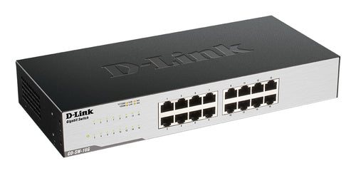 D-Link DGS-1016D – 16-port Gigabit desktop-switch – produktbillede 2