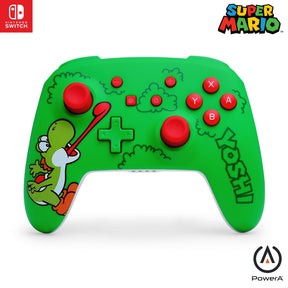 PowerA Wireless controller – Hungry Yoshi – Nintendo Switch – grøn forside med Yoshi