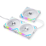 Lian Li UNI FAN SL V2 120 RGB PWM Fläkt 3-pack, vit - 120 mm, 28 mm ram
