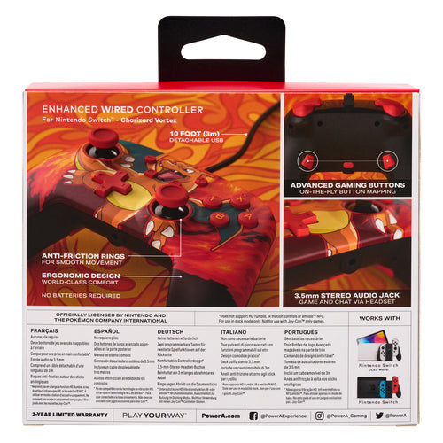 PowerA Enhanced Wired Controller – Charizard Vortex – Switch – produktbillede 15