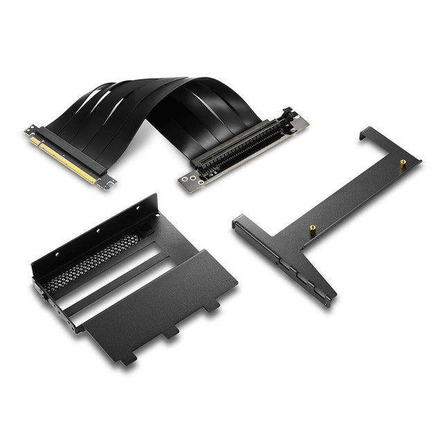 Sort Sharkoon Angled Graphics Card Kit 4.0 med metalbeslag og riserkabel