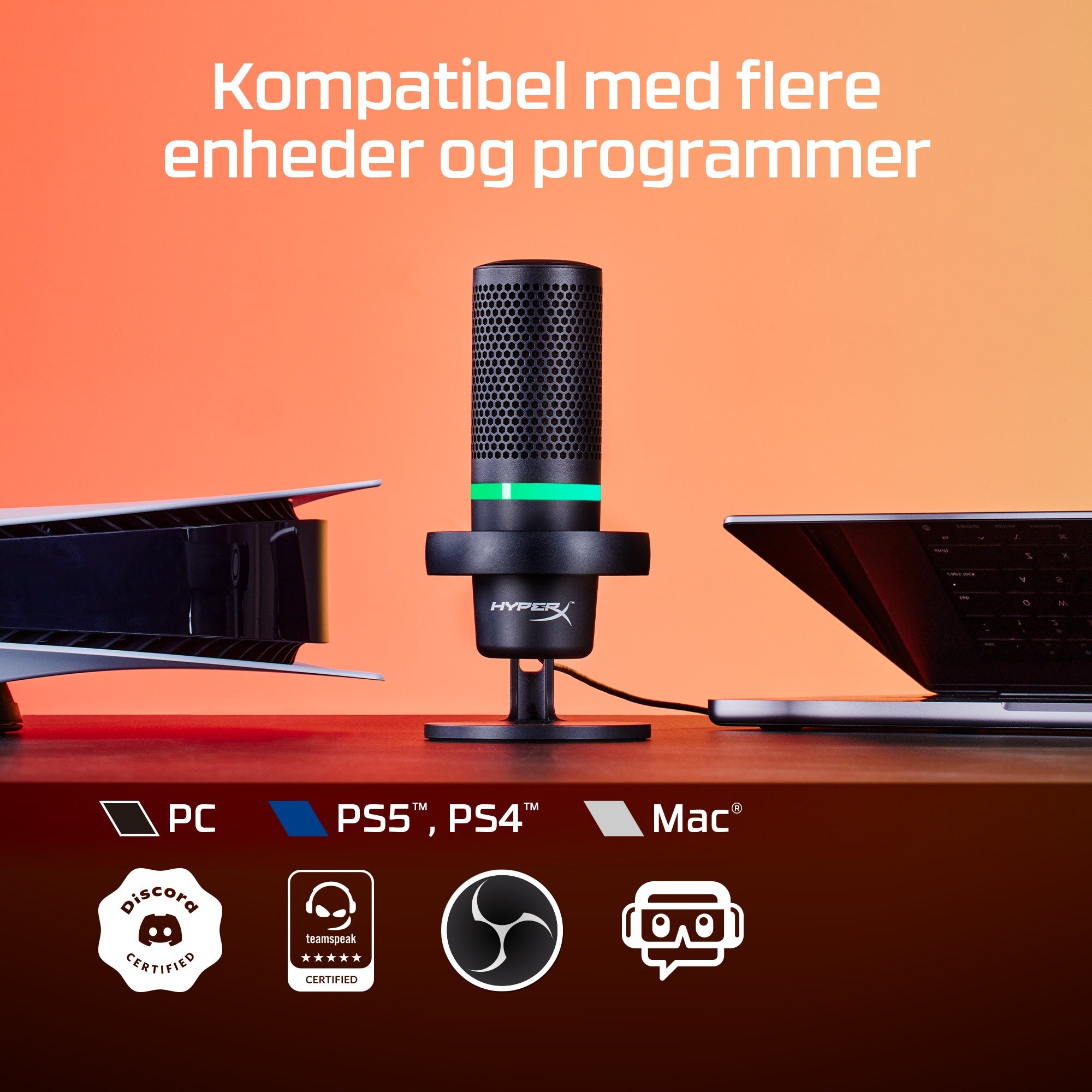 HyperX DuoCast USB-kondensatormikrofon