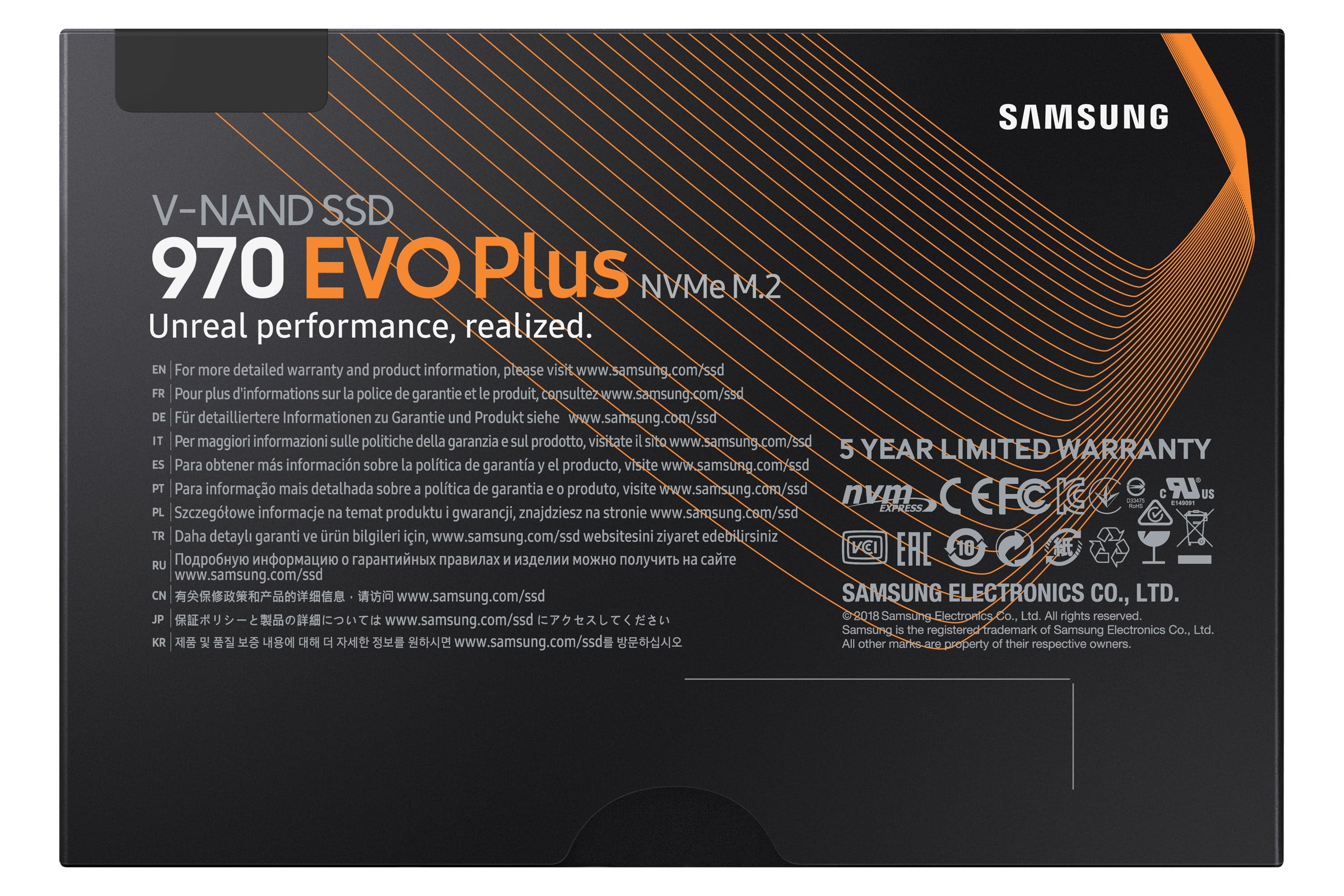 Samsung 970 EVO SSD MZ-V7S1T0BW 1TB M.2 PCI Express 3.0 X4 (NVMe)