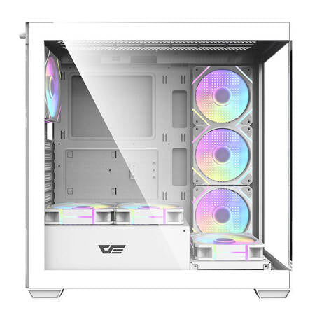 Datorfodral Darkflash DS900 (vit) + 7 ARGB-fläktar