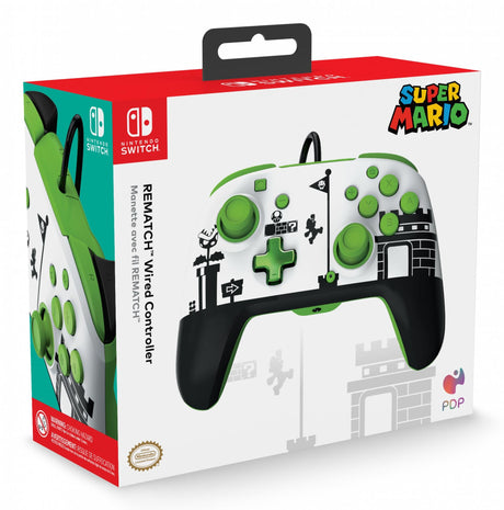 PDP Rematch Wired Controller Super Mario Retro Licensed Switch PDP
