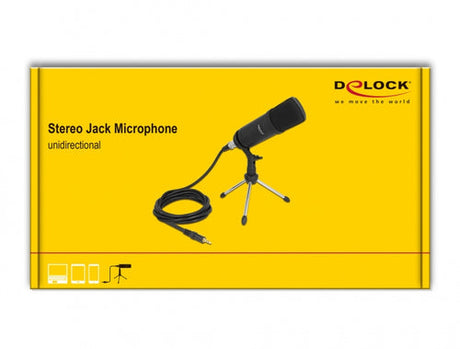 Professionelles Computer Podcasting Mikrofon mit XLR Anschluss und 3 Pin Klinkenstecker + Adapterkabel für Smartphone und Tablet DeLOCK